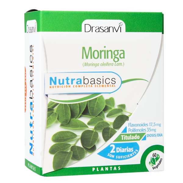 Moringa envase de 60 cápsulas vegetales de la marca Drasanvi (Antioxidantes)