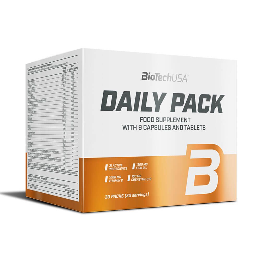 Daily Pack presentación de 30 packs de la marca Biotech USA en la sección de complejos multivitaminicos