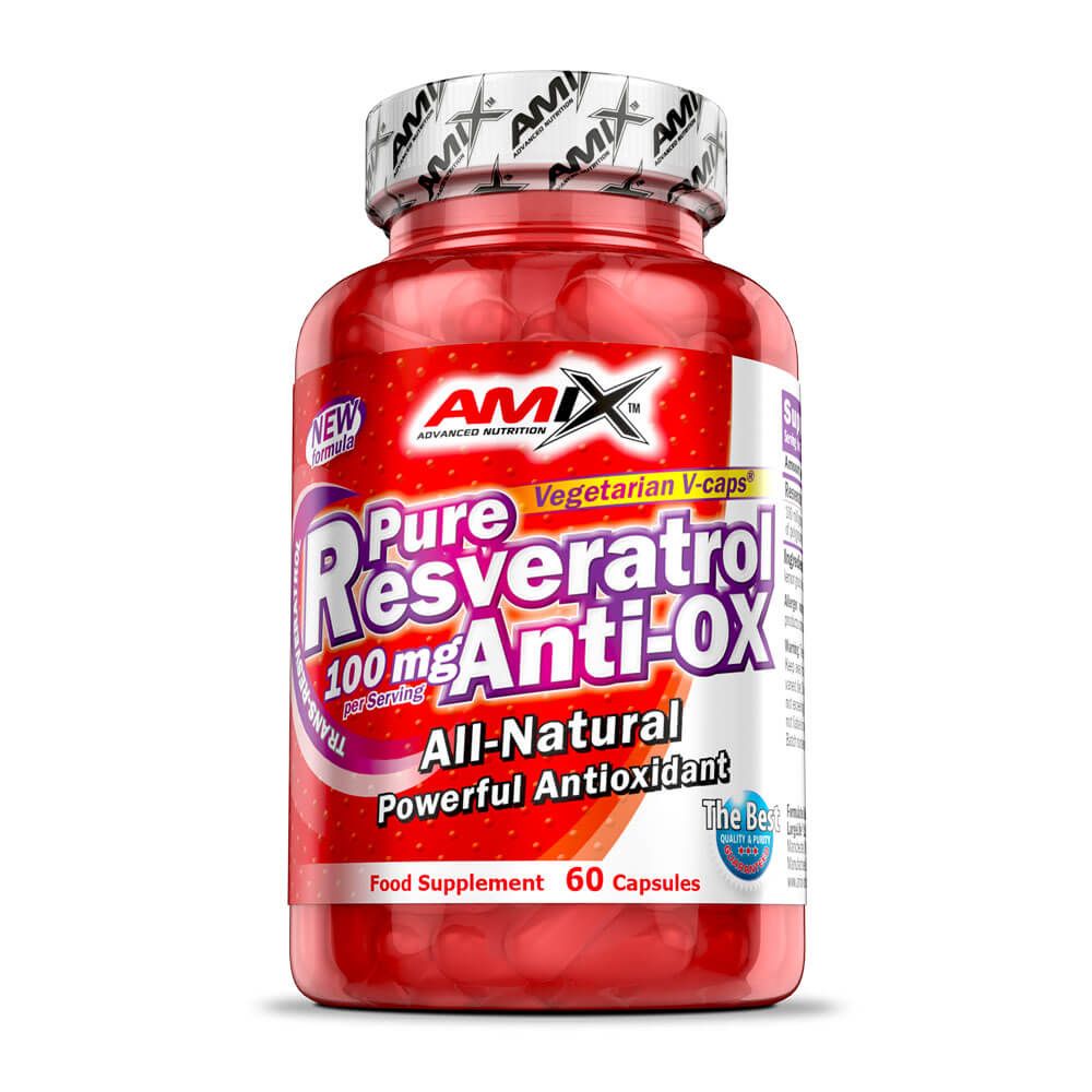 Pure Resveratrol Anti-Ox 100mg bote de 60 cápsulas por Amix Nutrition en la categoría mejora general