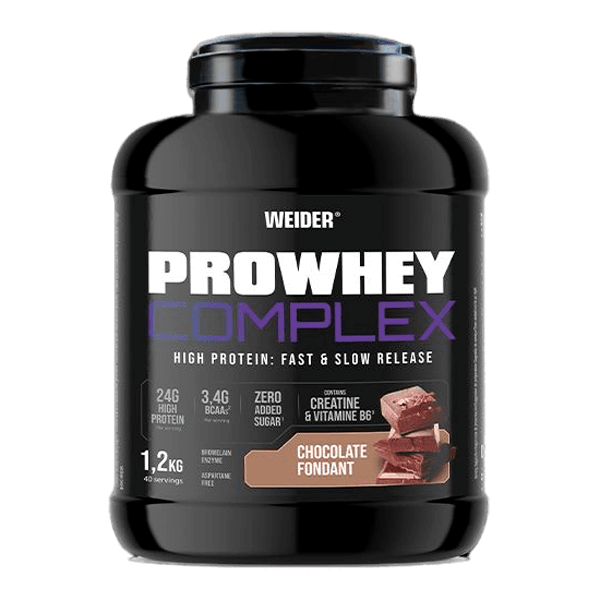 ProWhey Complex envase de 1,2kg en la sección de proteína secuencial de la marca Weider