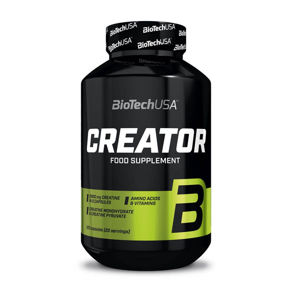 Creator bote de 120 cápsulas de la sección creatina monohidrato hecho por Biotech USA