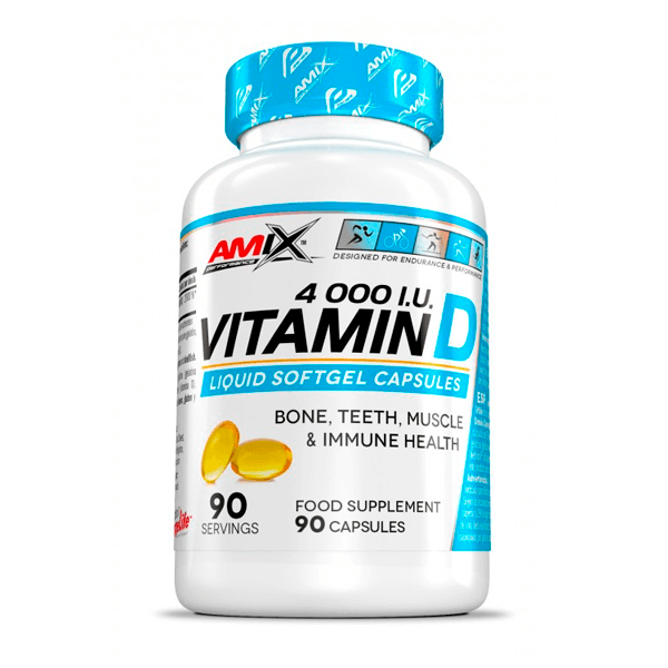 Vitamina D 4000 IU envase de 90 cápsulas de Amix Performance