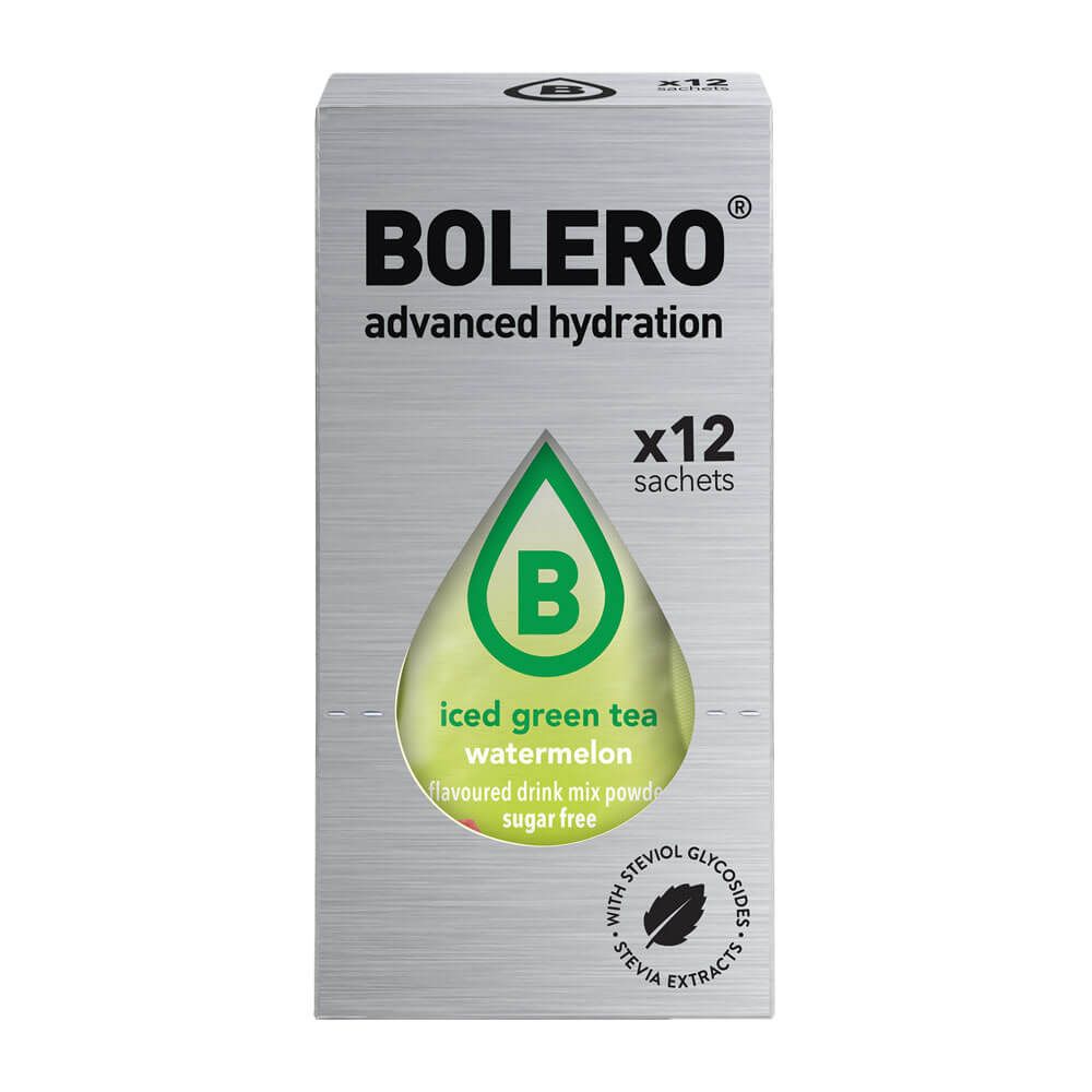 Caja de 12 Stick Bolero Iced Green Tea para 500ml en 3g en la sección de edulcorantes y saborizantes hecho por Bolero
