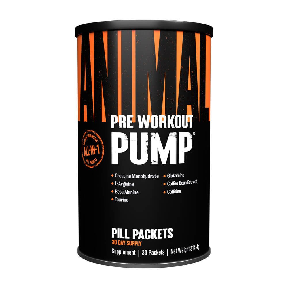 Animal Pump envase de 30 packs de la categoría pre entreno hecho por Animal