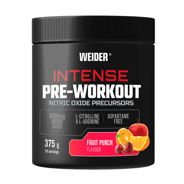 Intense Pre-Workout envase de 375g de Weider en la categoría pre entreno