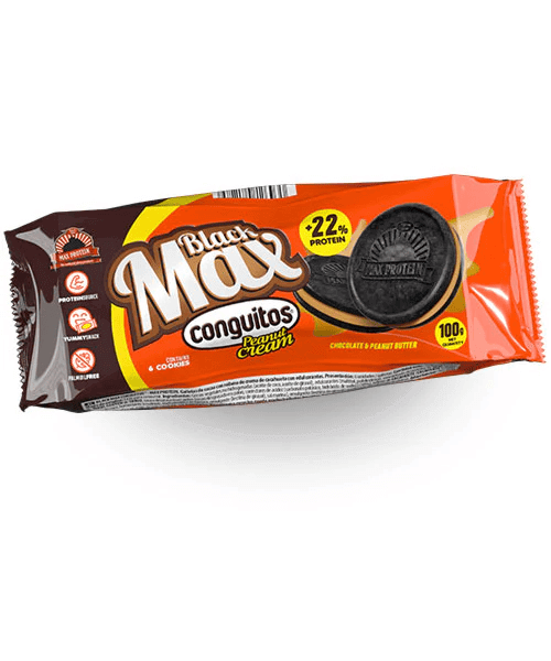 Galletas BlackMax Conguitos® Peanut Cream de 100g complemento alimenticio de dulces y galletas por Max Protein