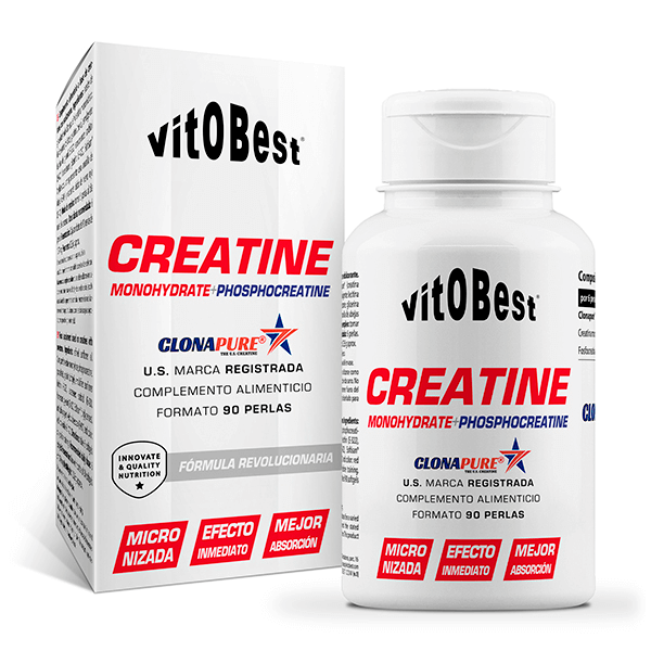 Creatine ClonaPure de 90 perlas del fabricante VitoBest complemento alimenticio de creatina monohidrato