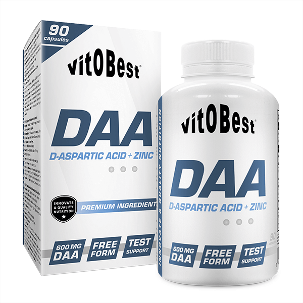 DAA Ácido Aspartico + Zinc envase de 90 cápsulas de la marca VitoBest (Otros Anabolicos)