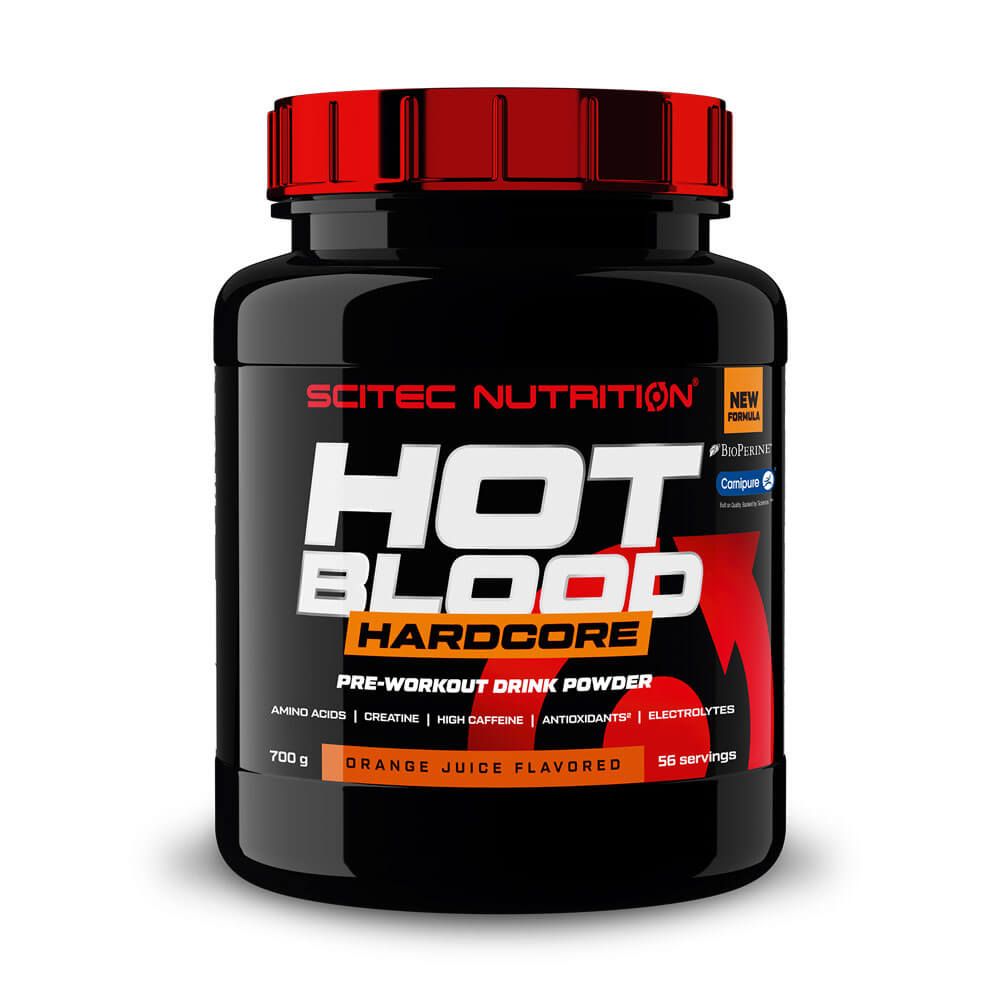Hot Blood Hardcore de 700g de la marca Scitec Nutrition suplemento de la sección pre entreno