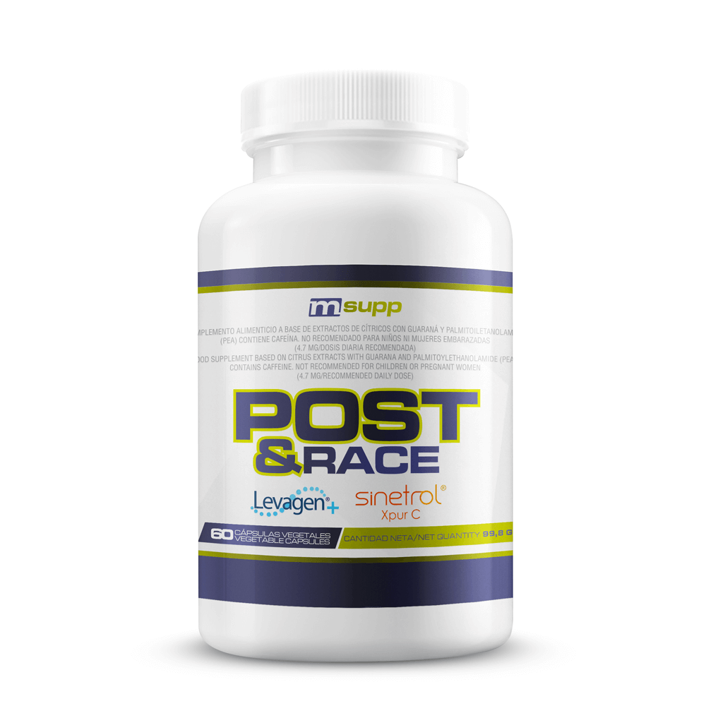 Post & Race envase de 60 cápsulas vegetales hecho por MM Supplements de la categoría recuperación
