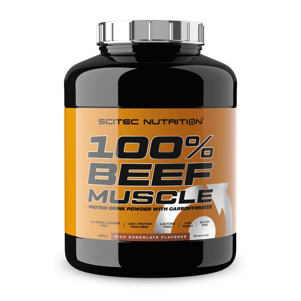 100% Beef Muscle bote de 3,18kg por Scitec Nutrition suplemento de la sección proteína de carne