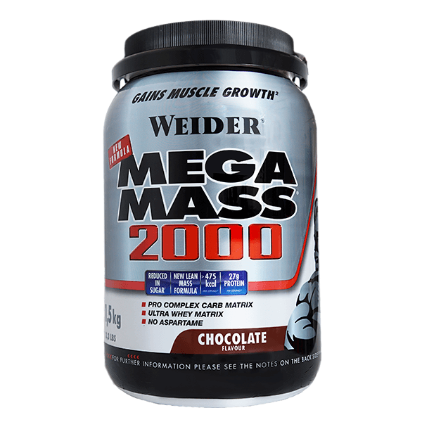 Mega Mass 2000 de 1.5 kg del fabricante Weider (Ganadores de Peso con proteína)
