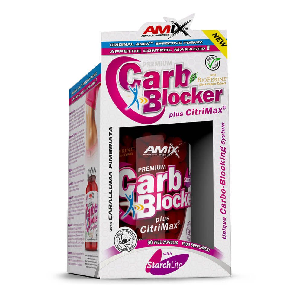 Carb Blocker presentación de 90 cápsulas en la categoría bloqueadores de hidratos y grasas de la marca Amix Nutrition