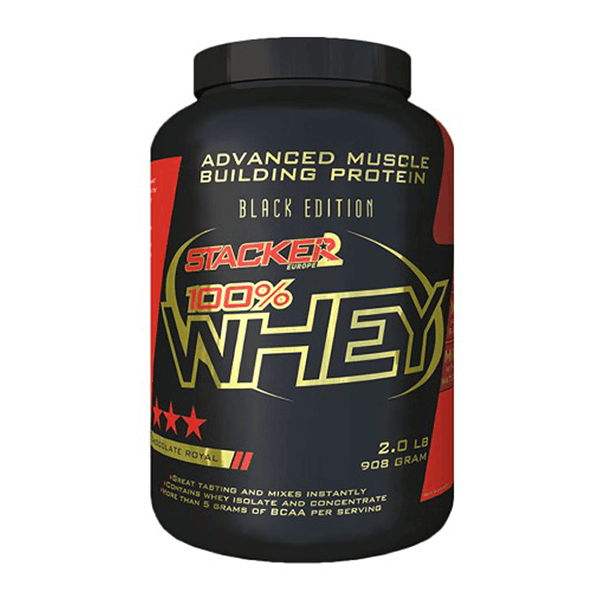 100% Whey envase de 908g del fabricante Stacker Europe (Proteina de Suero Whey)