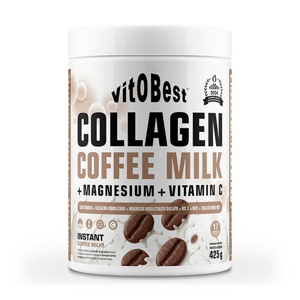 Colágeno Café con Leche+Magnesio+Vitamina C en 425g hecho por VitoBest
