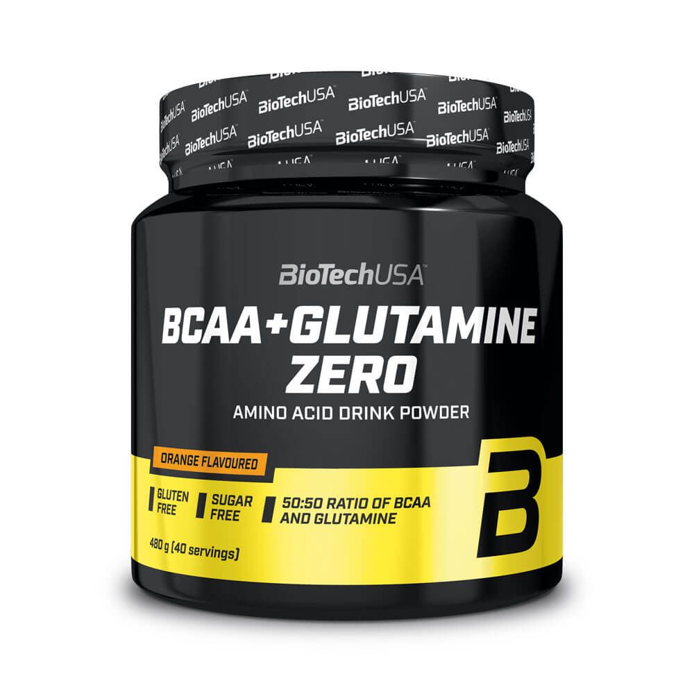 BCAA + Glutamine ZERO bote de 480g por Biotech USA en la categoría bcaa + glutamina