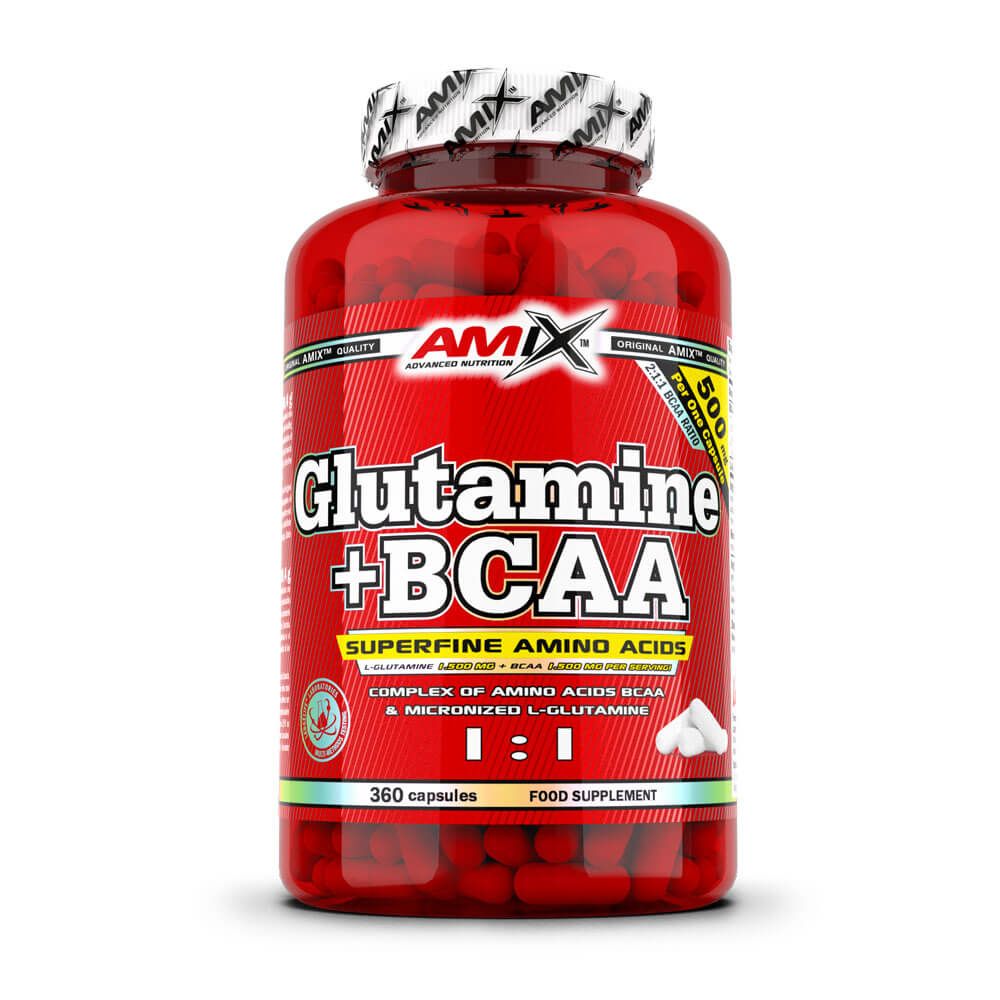 Glutamina + BCAA envase de 360 cápsulas del fabricante Amix Nutrition en la categoría bcaa + glutamina