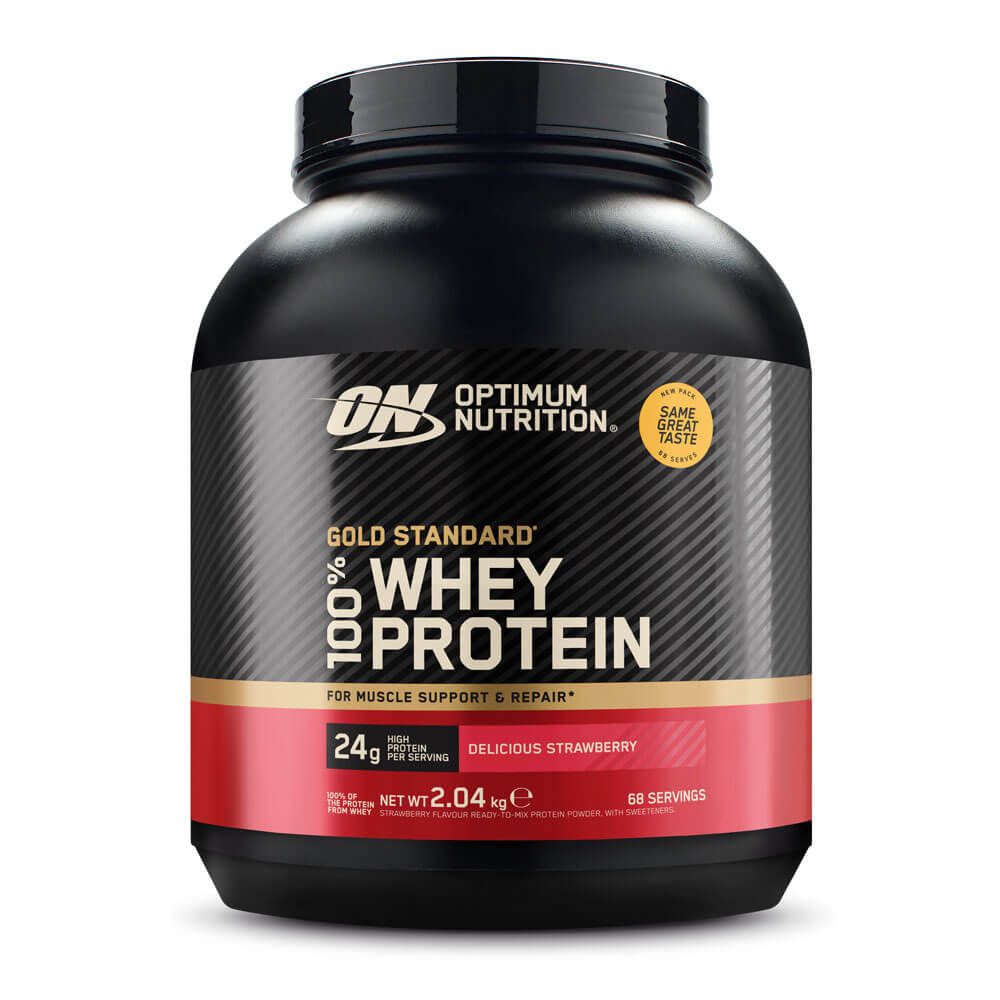 100% Whey Gold Standard envase de hecho por Optimum Nutrition en la sección de proteina de suero whey