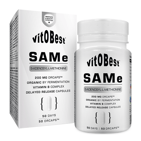 SAMe 200mg de 50 drcaps del fabricante VitoBest (Anti-Estrés)