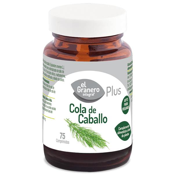Cola de caballo envase de 75 comprimidos de la marca El Granero Integral (Diuréticos)