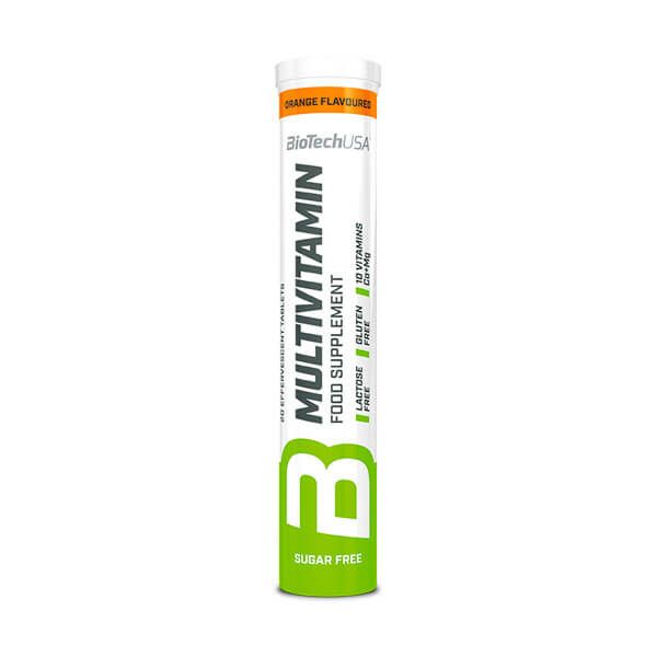 Multivitaminas de 20 tabletas effervescentes de la marca Biotech USA (Complejos Multivitaminicos)