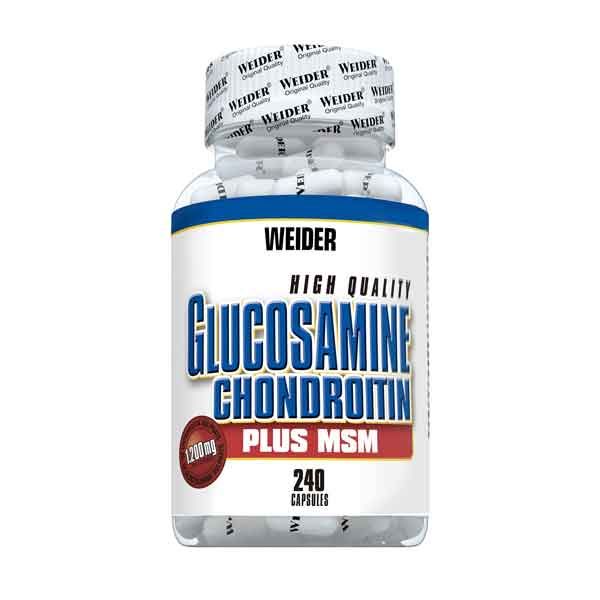 Glucosamina Condroitina + MSM en 240 cápsulas de Weider