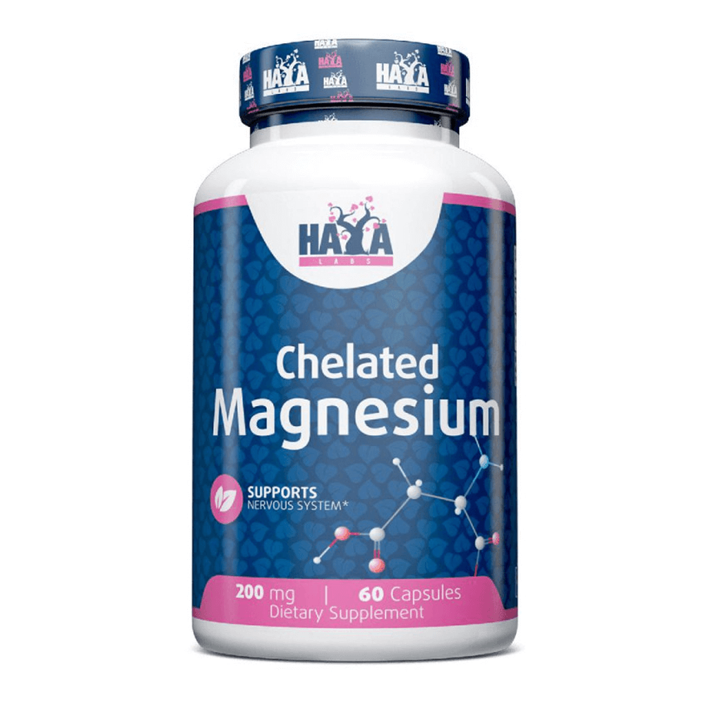 Magnesio Quelado 200mg en 60 cápsulas por Haya Labs