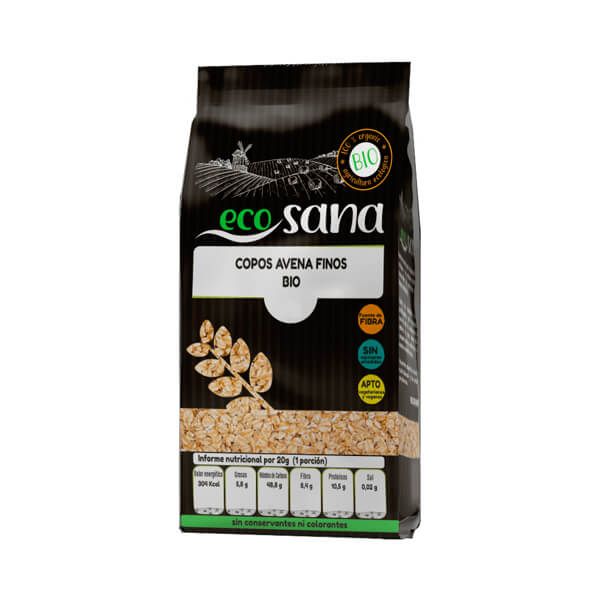 Copos de Avena Finos Bio en 500g de la marca EcoSana en la categoría Copos y salvado de avena