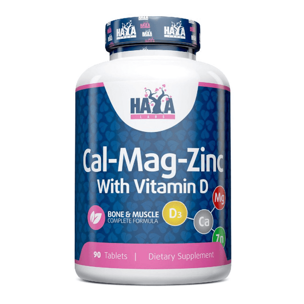 Calcio Magnesio y Zinc con Vitamina D en 90 tabletas en la sección de minerales de Haya Labs
