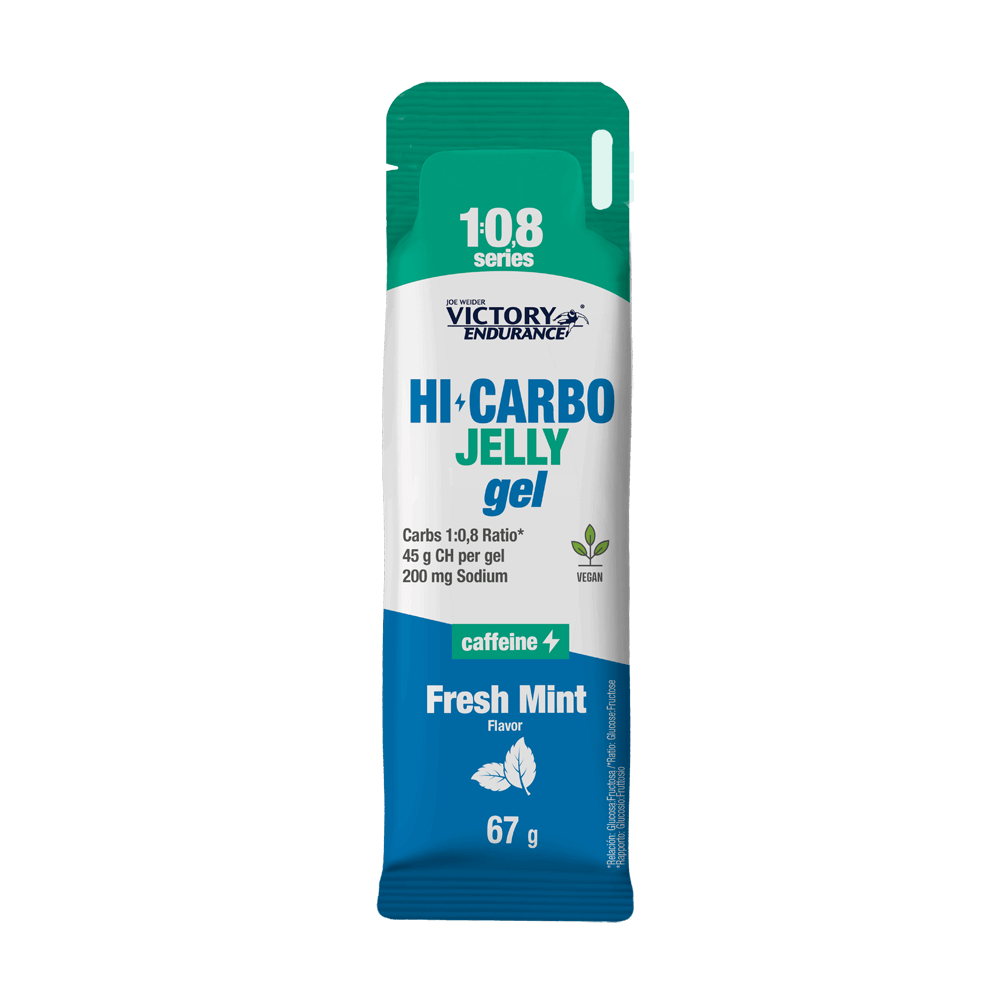 Gel Hi Carbo Jelly Gel con caffeina 1:0,8 Serie di Victory Endurance