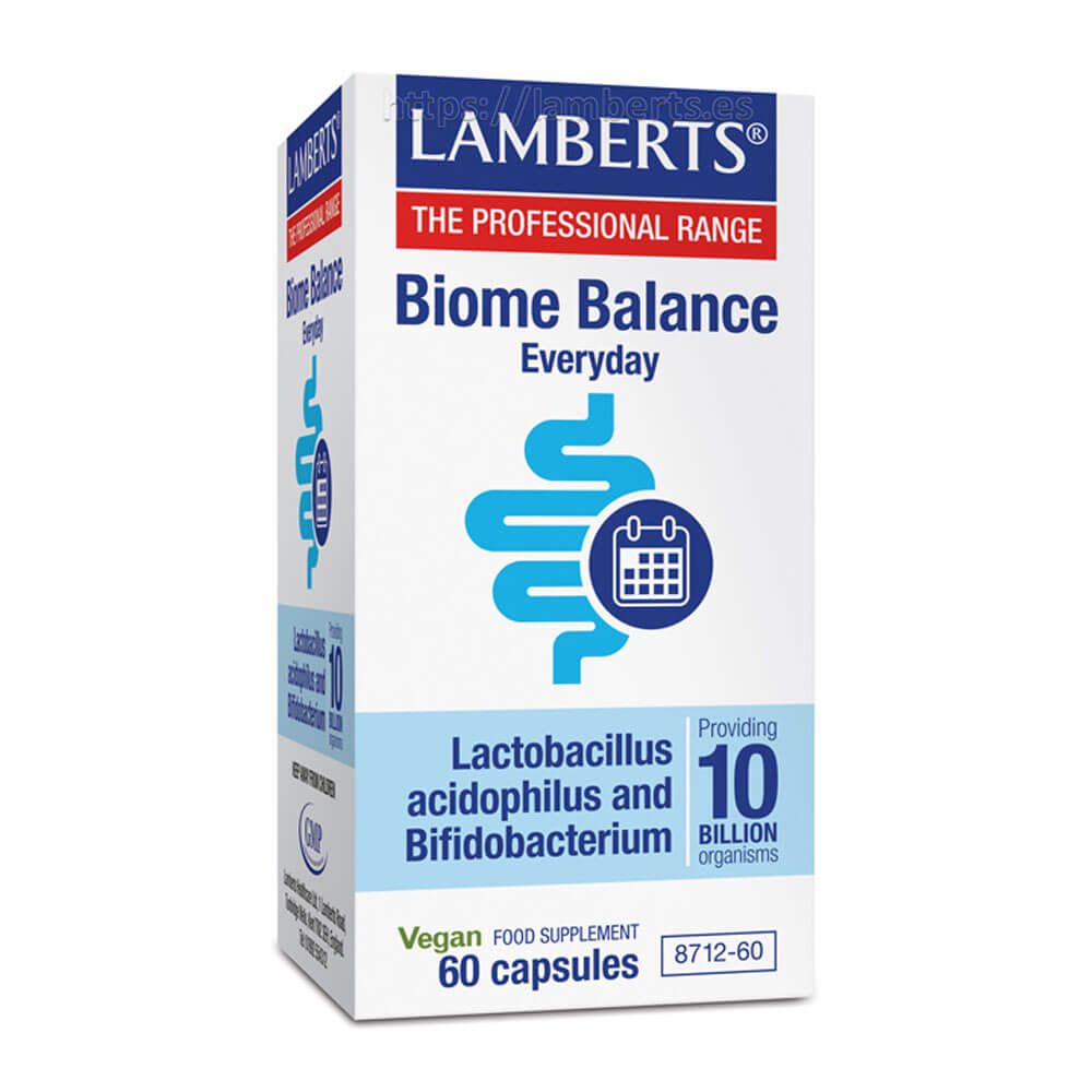 Biome Balance Everyday presentación de 60 cápsulas de la marca Lamberts - digestivos