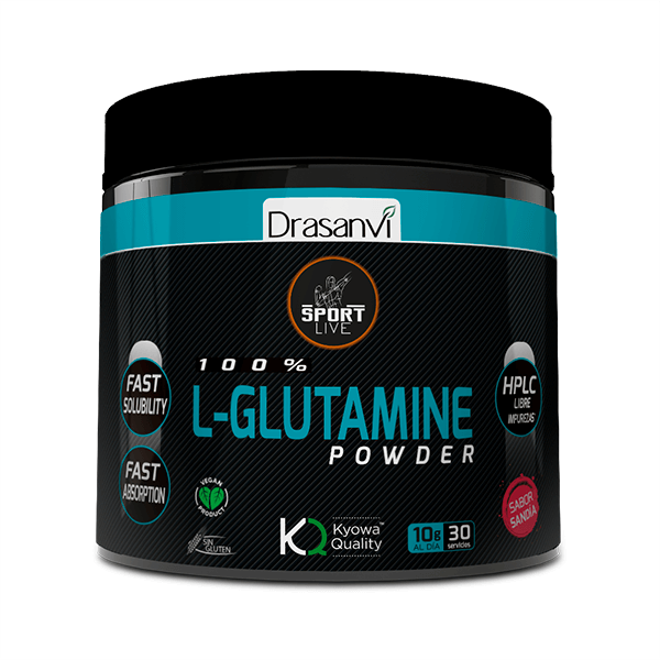 Sport Live 100% L-Glutamina envase de 300g de la marca Drasanvi
