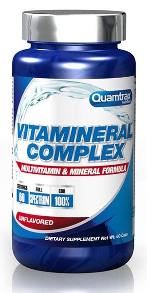 Complejo de Vitaminas y Minerales envase de 60 cápsulas del fabricante Quamtrax (Complejos Multivitaminicos)