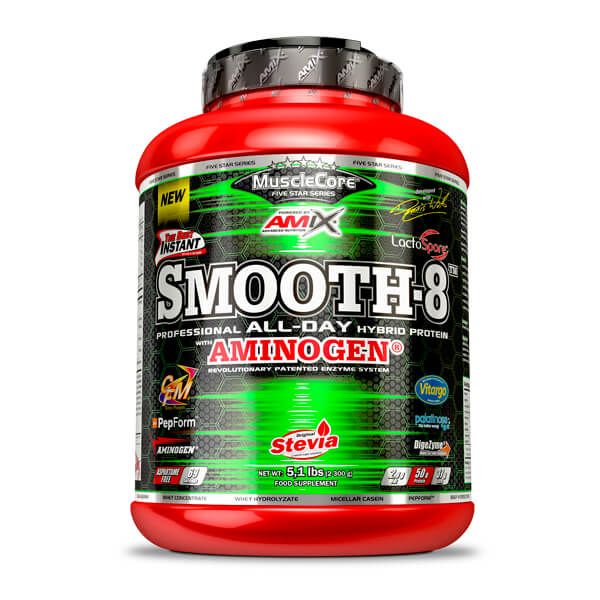 Smooth-8 bote de 2.3kg por Amix Muscle Core de la sección proteína secuencial