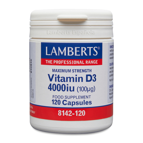Vitamina D3 4000IU en 120 cápsulas por Lamberts