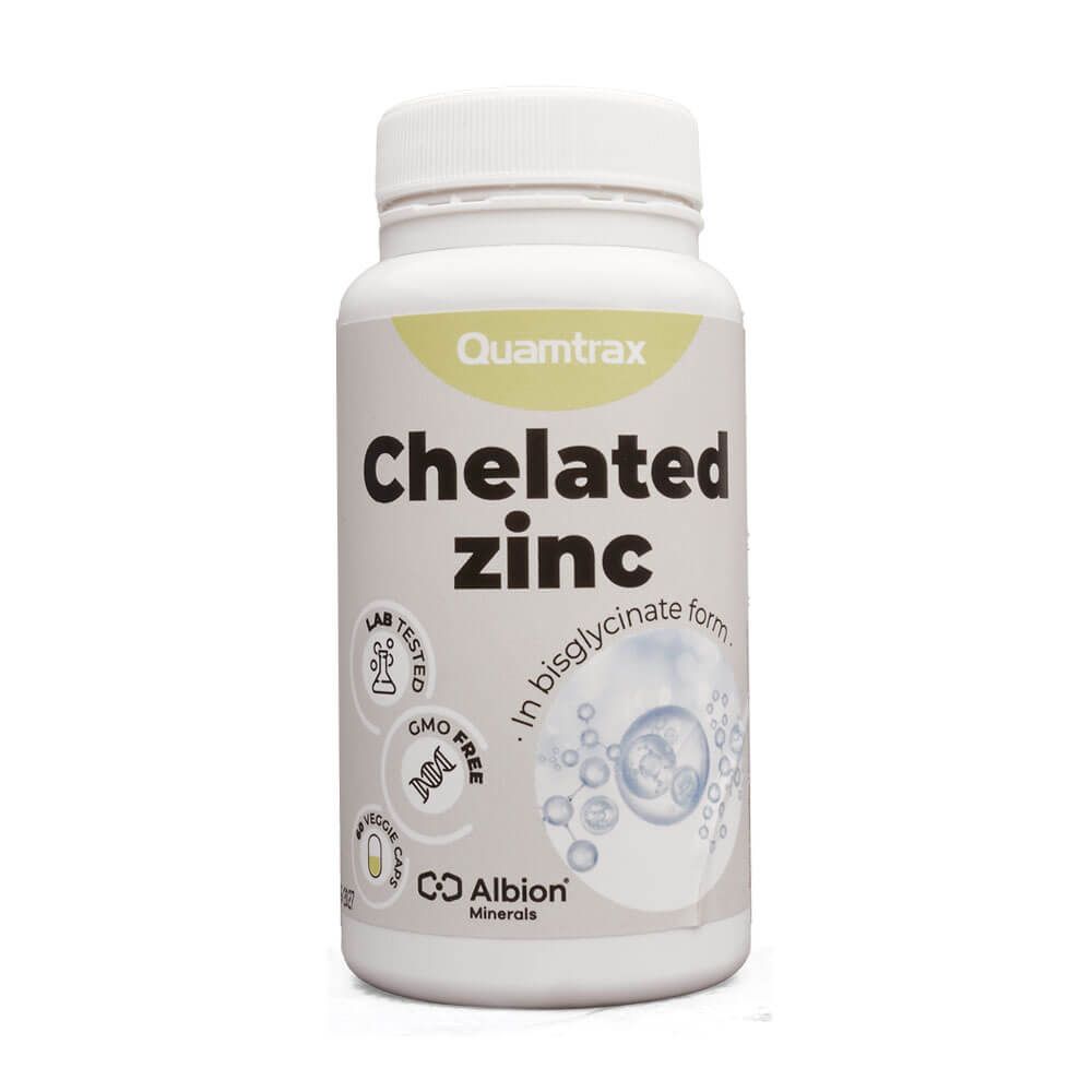 Chelated Zinc presentación de 90 cápsulas en la categoría minerales de Quamtrax