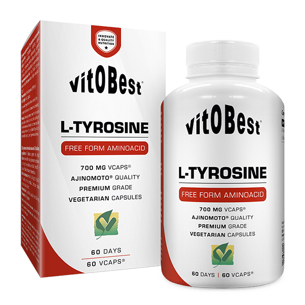 L-Tirosina 700mg envase de 60 cápsulas vegetales de la marca VitoBest (Otros Aminoácidos)