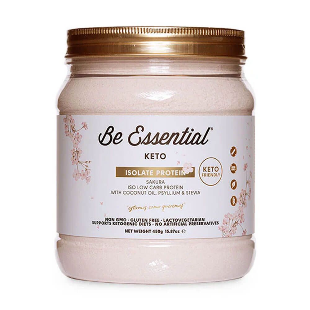 ProteÃna Isolate Keto presentación de 450g suplemento de proteÃna de aislado de suero isolate de la marca Be Essential