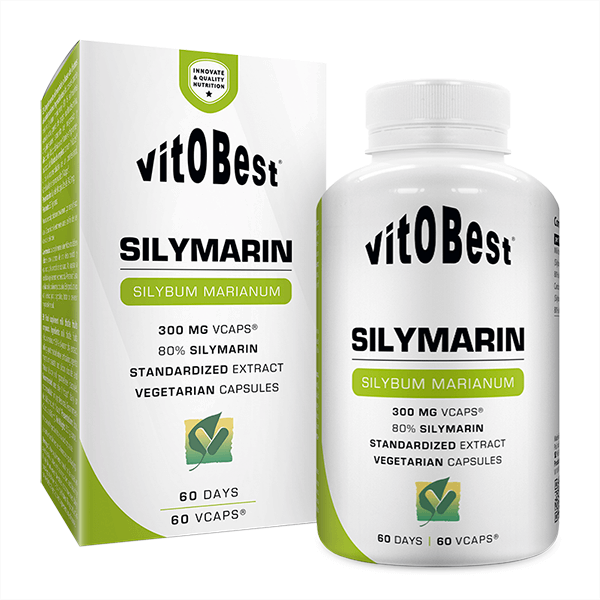 Silimarina 300 mg envase de 60 cápsulas vegetales del fabricante VitoBest (Protectores Hepáticos)