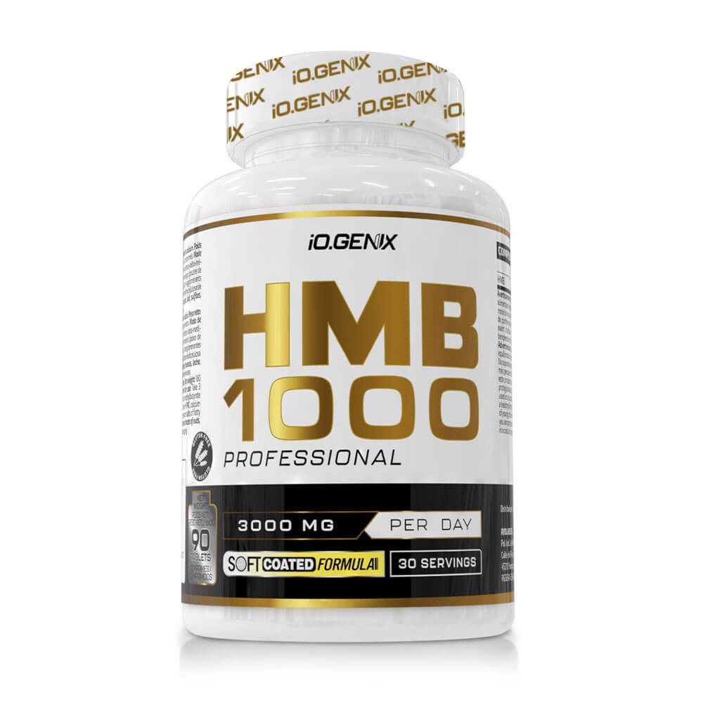 HMB 1000mg envase de 90 tabletas hecho por IO.Genix