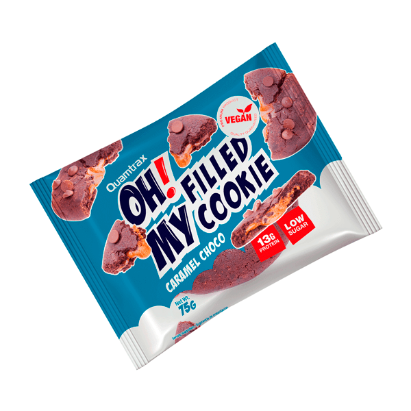 Oh! My Filled Cookie de 75g en la categoría galletas proteicas bajas en calorias por Quamtrax