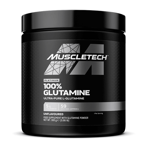 Platinum Glutamine presentación de 300 g de la categoría glutamina por Muscletech