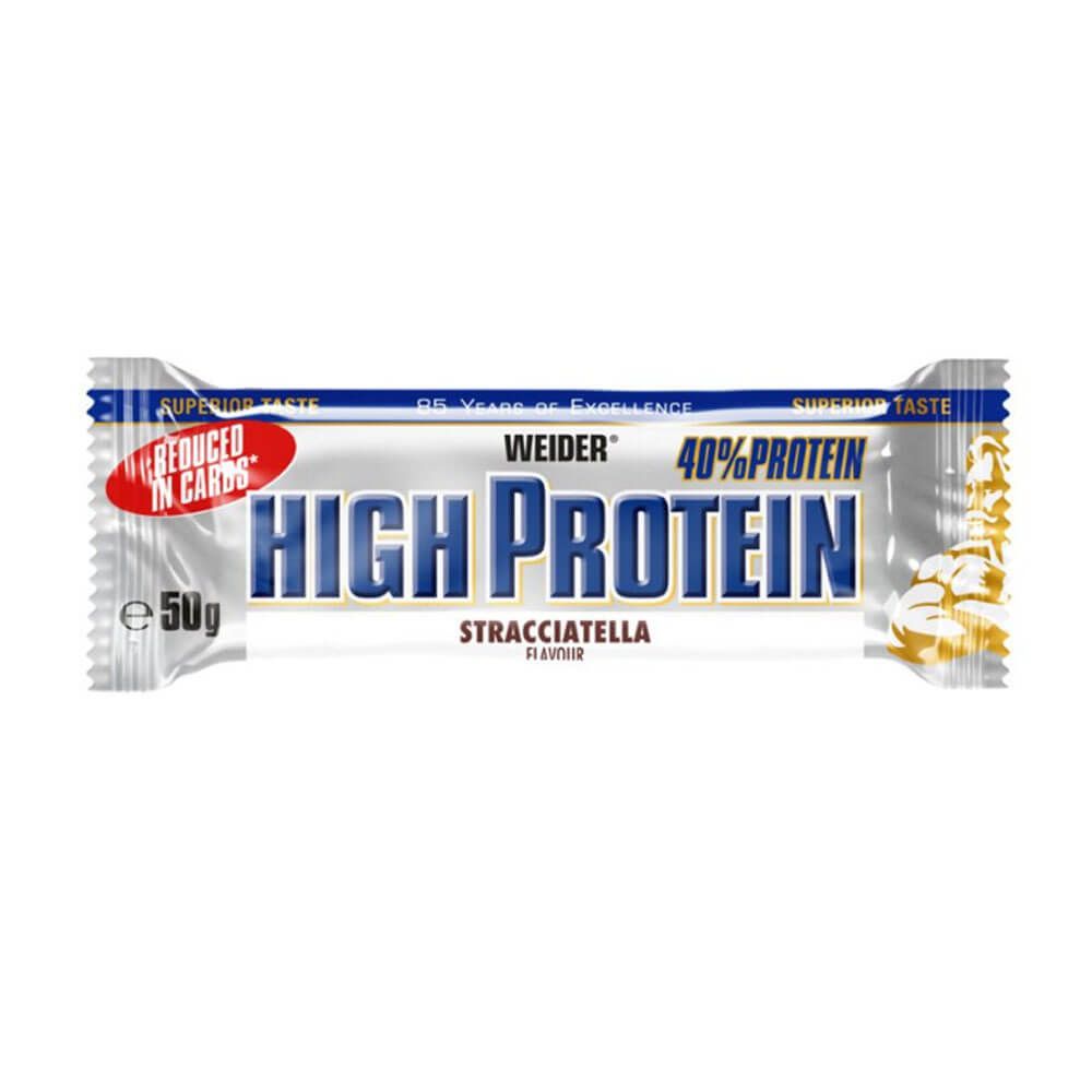 Barrita 40% Low Carb HIGH PROTEIN bote de 50 g hecho por Weider suplemento de la sección barritas de proteinas