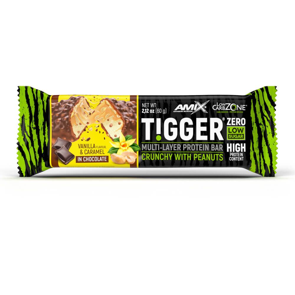 Barrita Tigger Zero Protein Bar bote de 60g complemento alimenticio de barritas de proteinas del fabricante Amix Nutrition