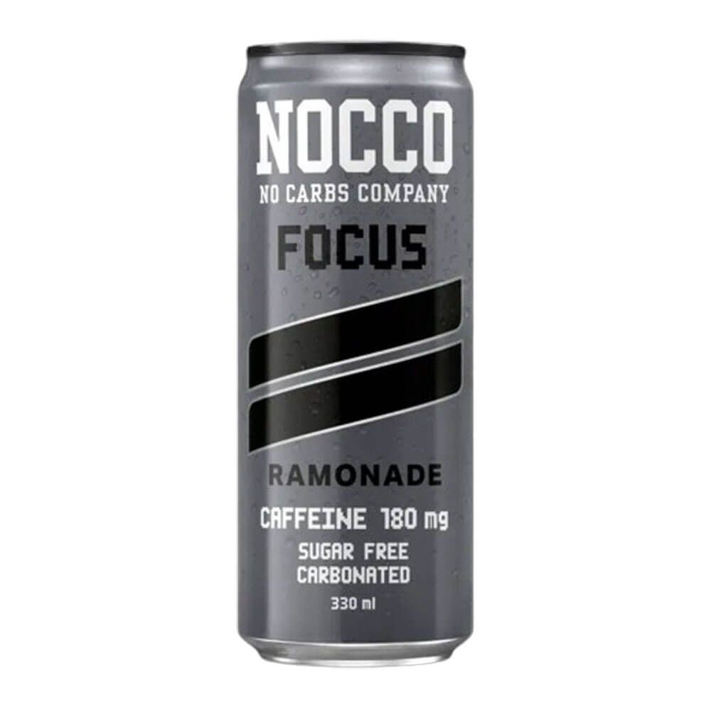Nocco Focus Ramonade envase de 330ml de la categoría bebidas energeticas por Nocco