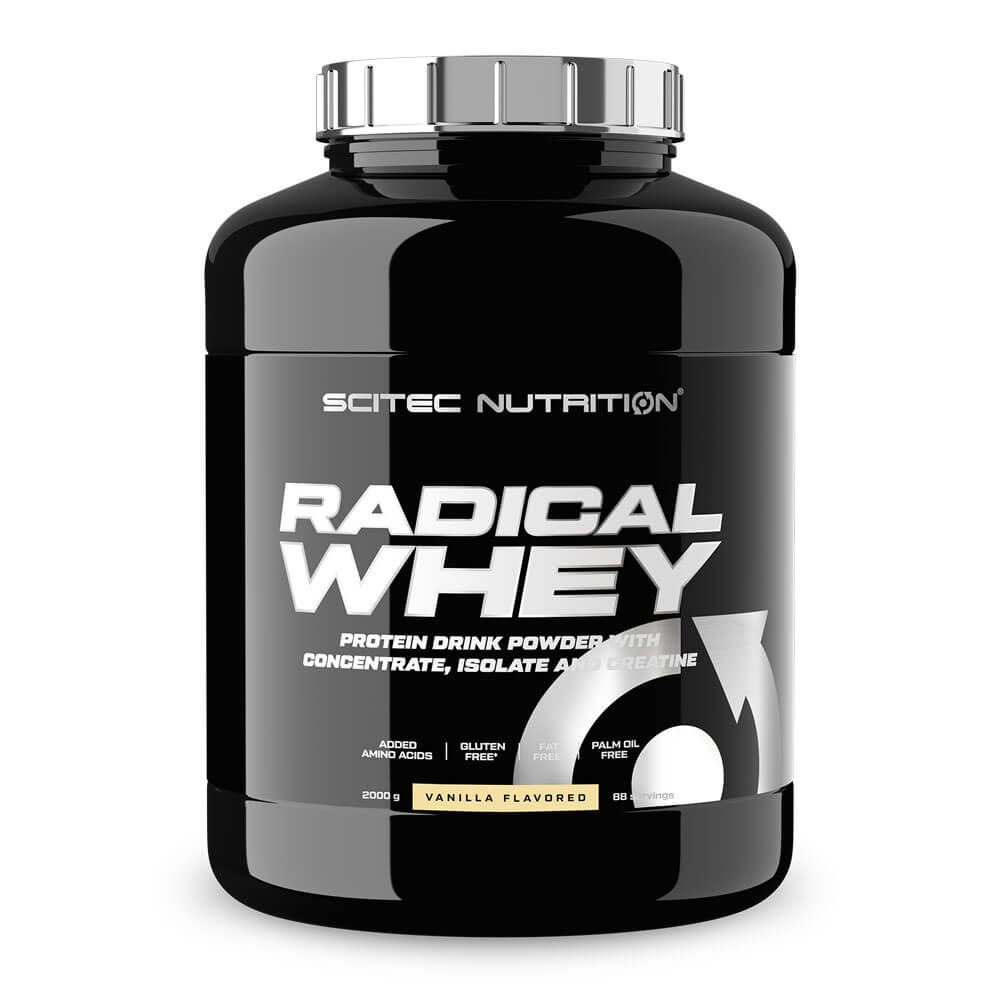 Radical Whey envase de 2kg de la sección proteina de suero whey de Scitec Nutrition