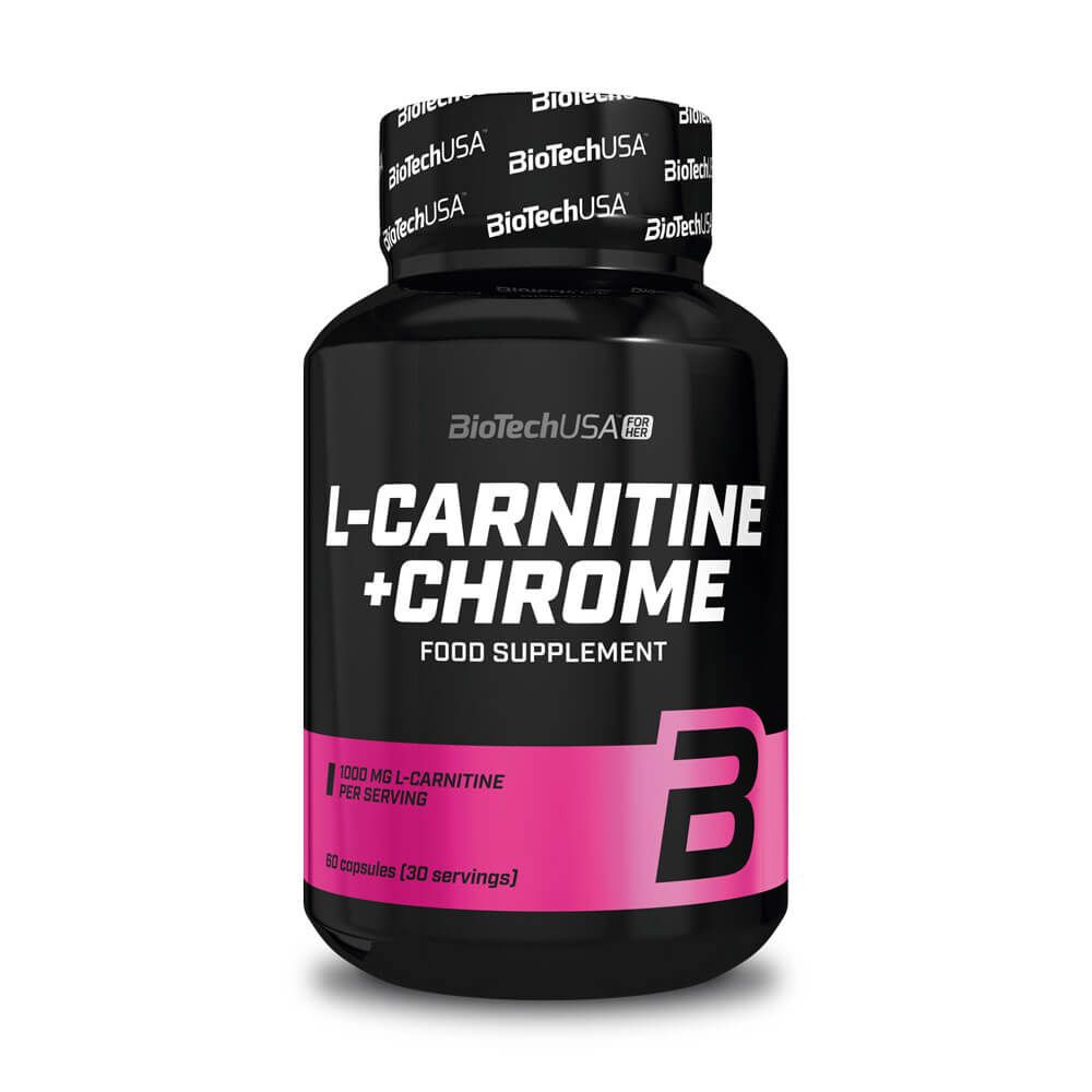 L-Carnitina + Cromo presentación de 60 cápsulas del fabricante Biotech USA