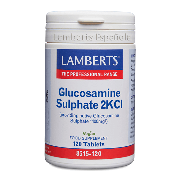 Sulfato de Glucosamina 2KCI envase de 120 tabletas del fabricante Lamberts