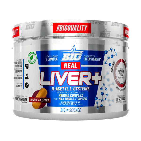 Real Liver+ envase de 90 tabletas del fabricante BIG de la sección protectores hepáticos