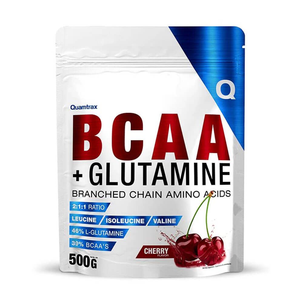BCAA + Glutamina envase de 500g hecho por Quamtrax